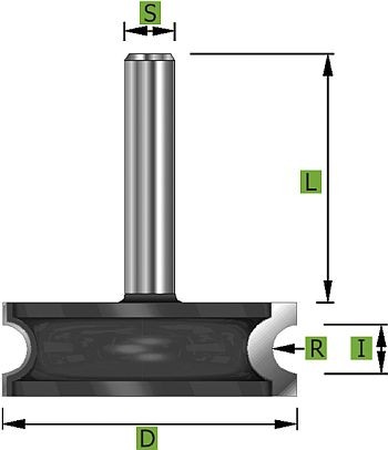 Rundfräser Konvex Ø38,1 mm