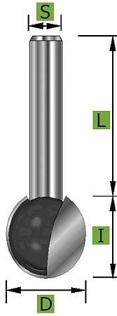 Kugelfräser Ø19,05mm