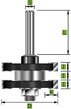 Nut- und Federgarnitur Ø41 mm