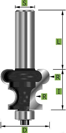 Rolladenfräser Konkav+Konvex Ø31,9 mm