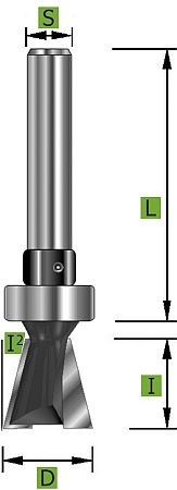 Gratfräser mit Schaft-Kugellager Ø12,0 mm