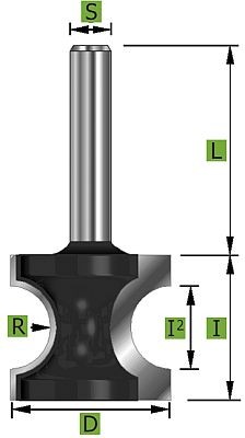 Halbstabfräser Ø12,7 mm