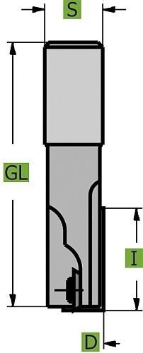 WPL Nutfräser Z1+1 Ø16,0 mm