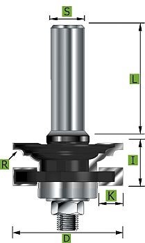 Profil- und Konterprofilfräser Typ &#039;C&#039; D 41 mm Schaft 8 mm