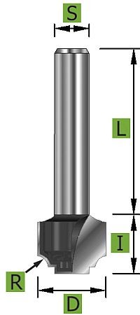 Nutenprofilfräser Ø12,7 mm