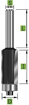 Bündigfräser Z2 Ø 9,5 mm