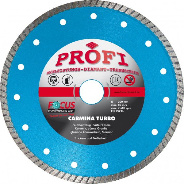 Profi Carmina Diamant Trennscheibe Ø 125 mm