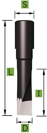 Nutfräser Z2 'Domino' Ø 8,0 mm