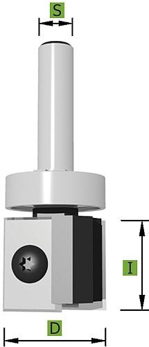 WPL Nutfräser mit Schaft-Kugellager Ø19,0 mm S=8 mm