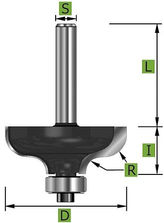 Karnisnutenfräser mit Kugellager Ø38,1 mm