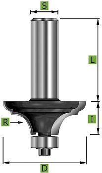 Duo-Radien-Karnisfräser Ø38,1mm