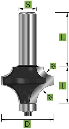 Duo-Radienfräser Ø38,1 mm