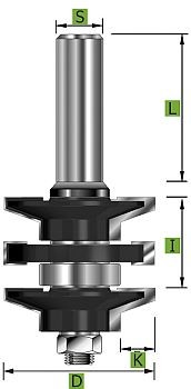 Profil-Konterprofilgarnitur Typ 'A' D 41 mm Schaft 8 mm