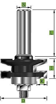 Profil- und Konterprofilfräser Typ &#039;A&#039; D 41 mm Schaft 8 mm